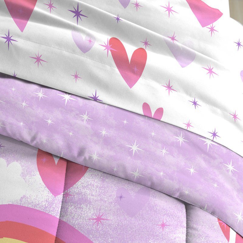 Dream factory unicorn rainbow comforter set best sale